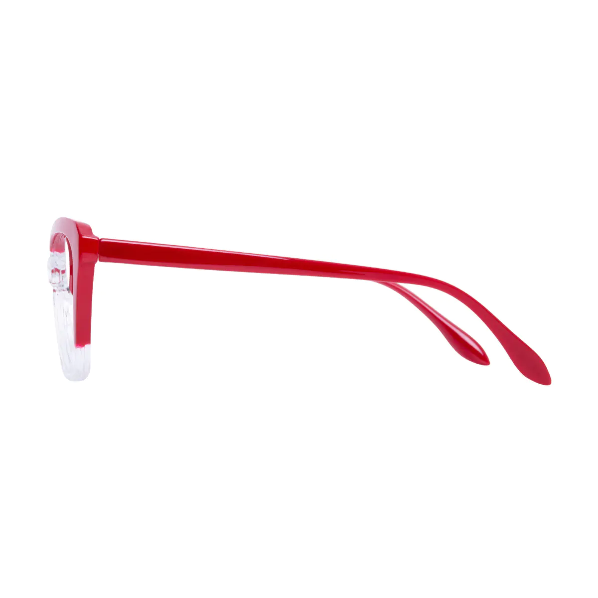 Cat-eye Transparent Red Eyeglasses