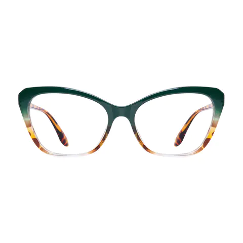 Cat-eye Green/Tortoiseshell Eyeglasses