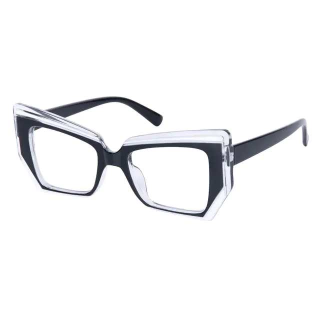 Cat-eye Black/Clear Eyeglasses