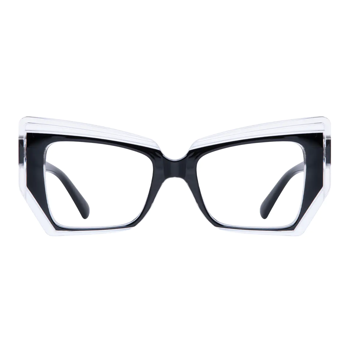 Cat-eye Black/Clear Eyeglasses