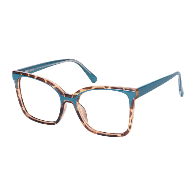 Cat-eye Tortoiseshell/Blue Eyeglasses