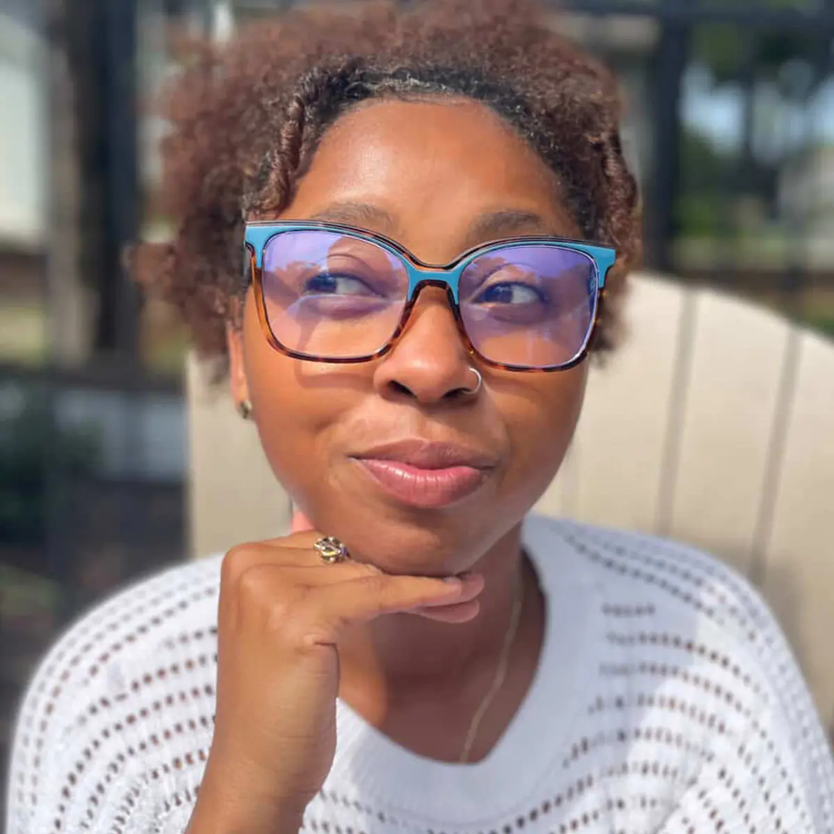 Cat-eye Tortoiseshell/Blue Eyeglasses
