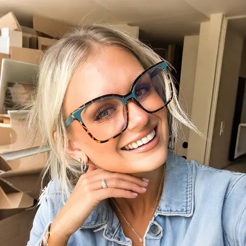 Cat-eye Tortoiseshell/Clear Eyeglasses