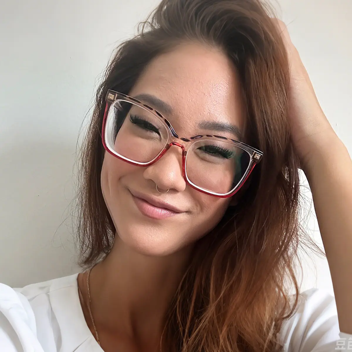 Cat-eye Tortoiseshell/Red Eyeglasses