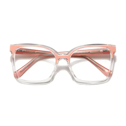 Cat-eye Pink/Clear Eyeglasses