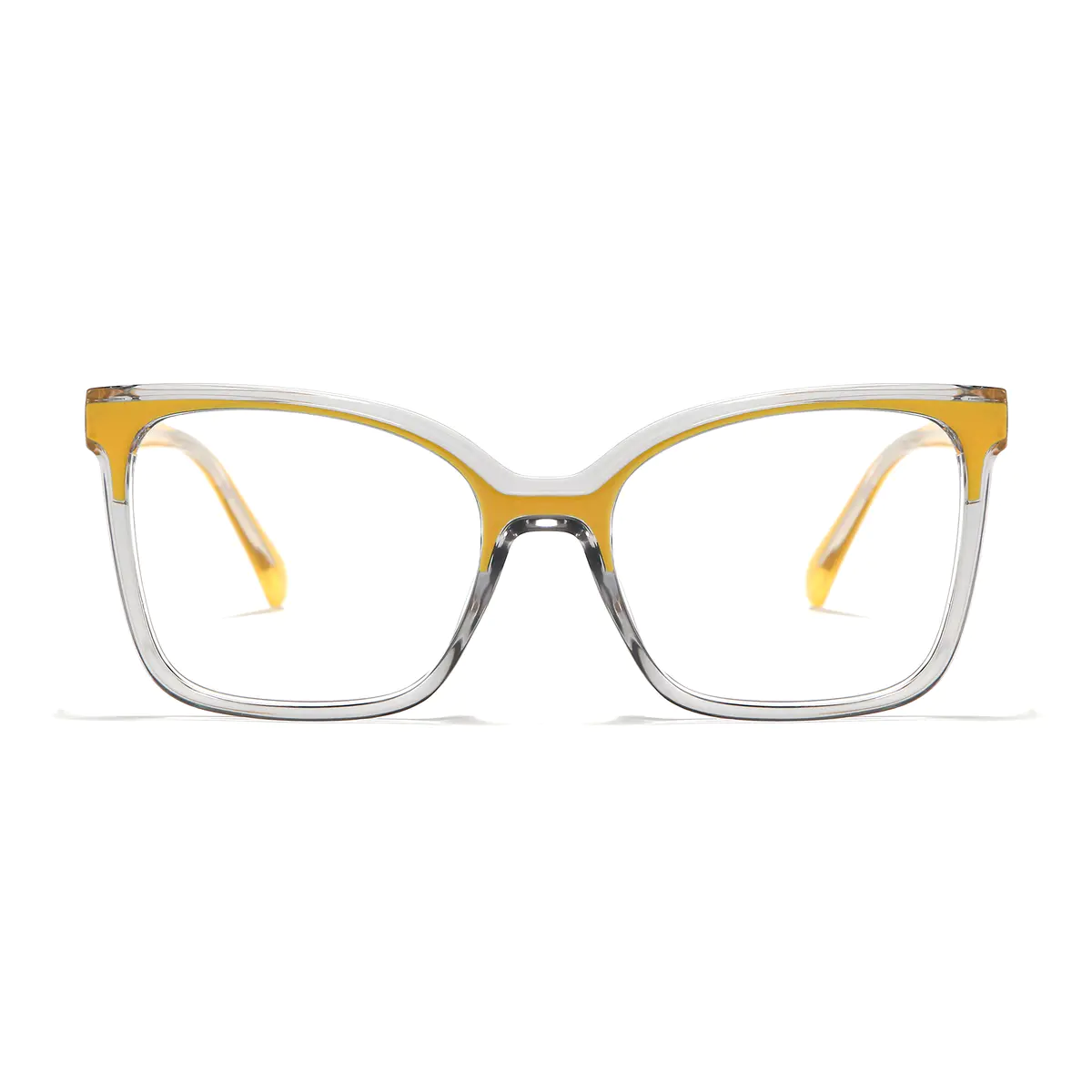 Cat-eye Transparent Yellow Eyeglasses