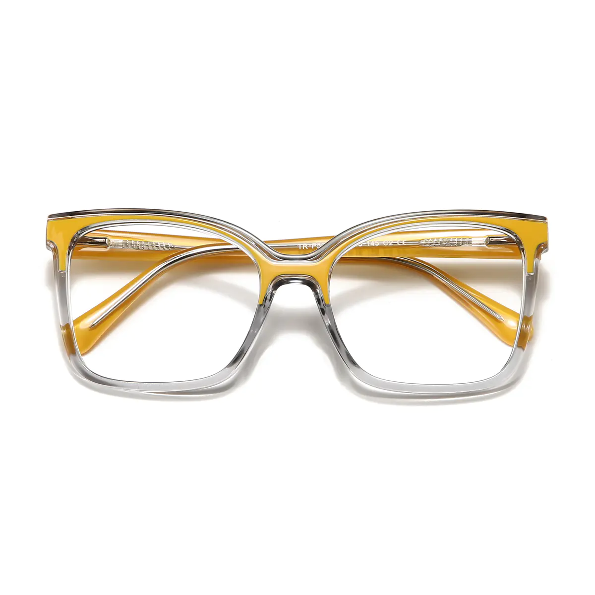 Cat-eye Transparent Yellow Eyeglasses