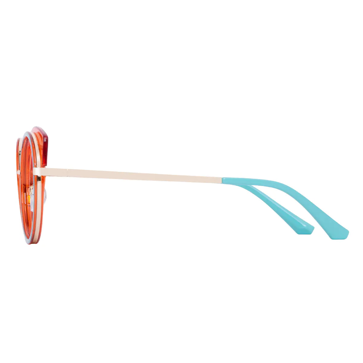 Round Blue Eyeglasses