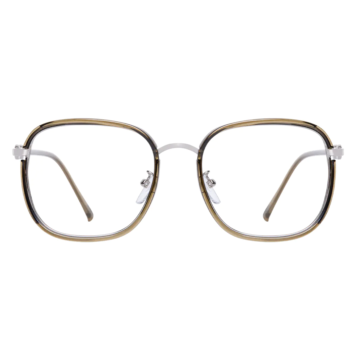 Square Dark Green Eyeglasses