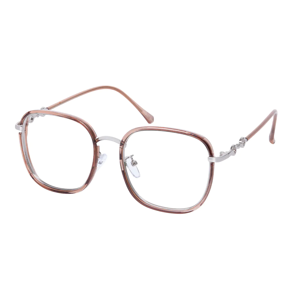 Square Brown Eyeglasses