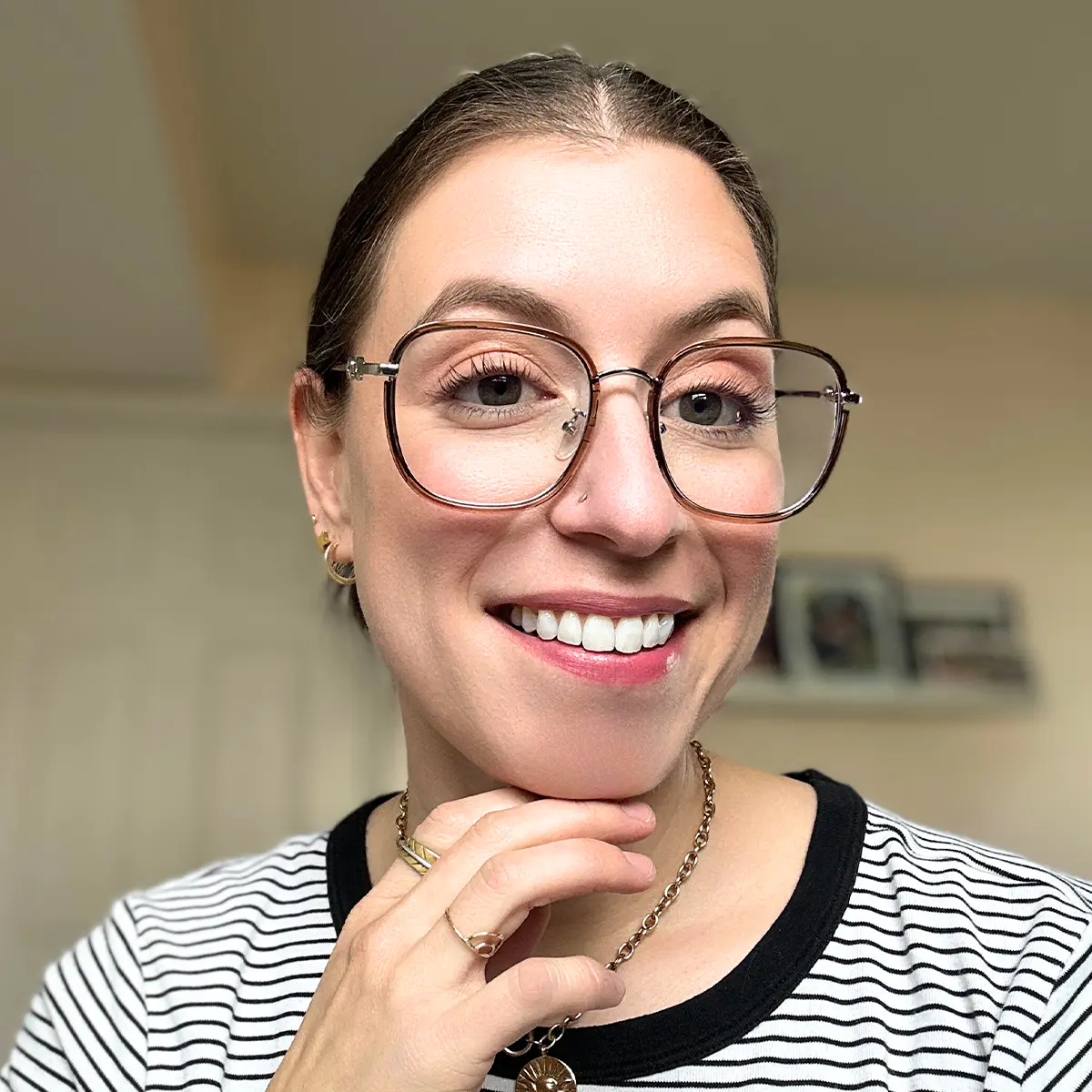 Square Brown Eyeglasses