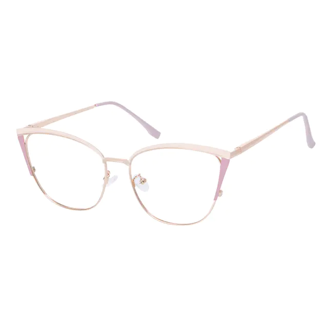 Cat-eye Gold/Purple Eyeglasses