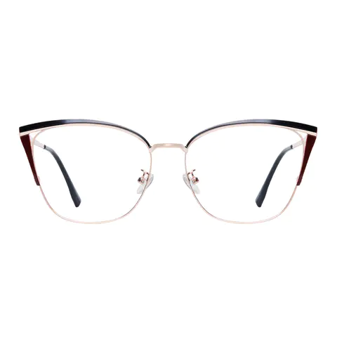 Cat-eye Black Gold Eyeglasses