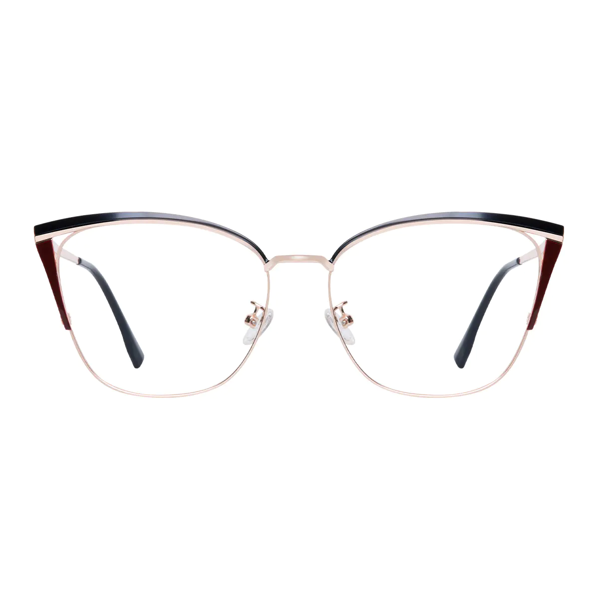 Cat-eye Black Gold Eyeglasses