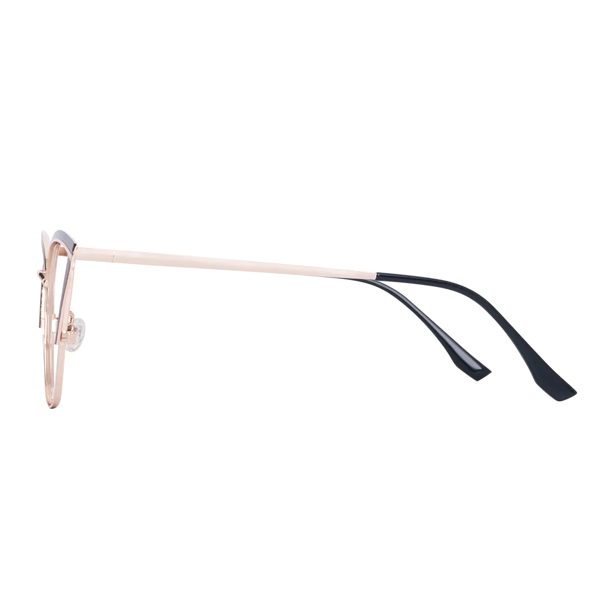 Cat-eye Black Gold Eyeglasses