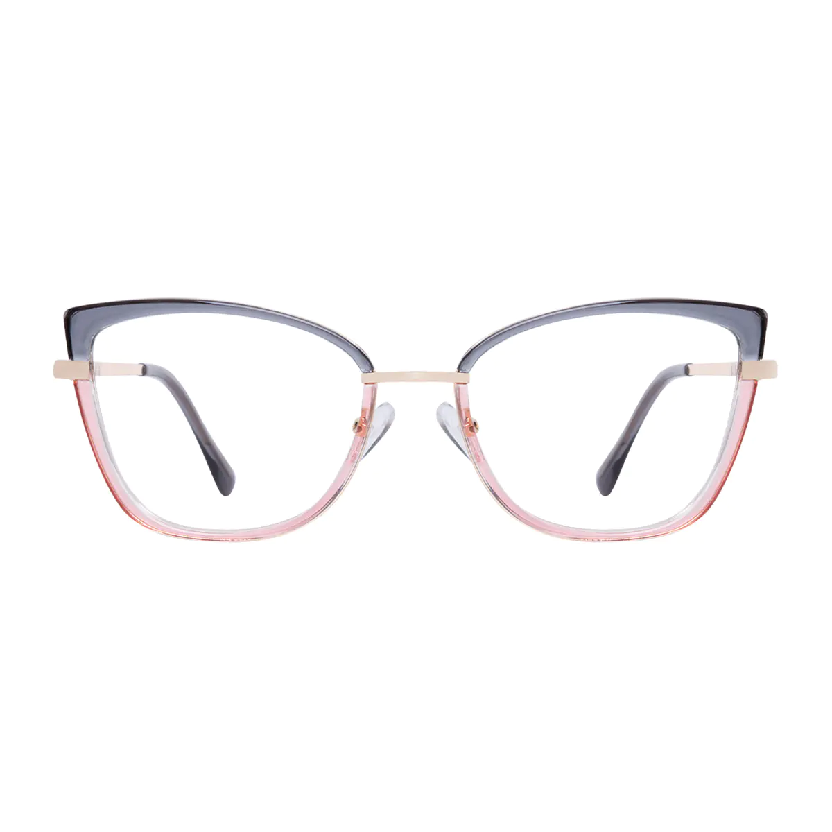 Cat-eye Transparent Blue/Transparent Purple Eyeglasses