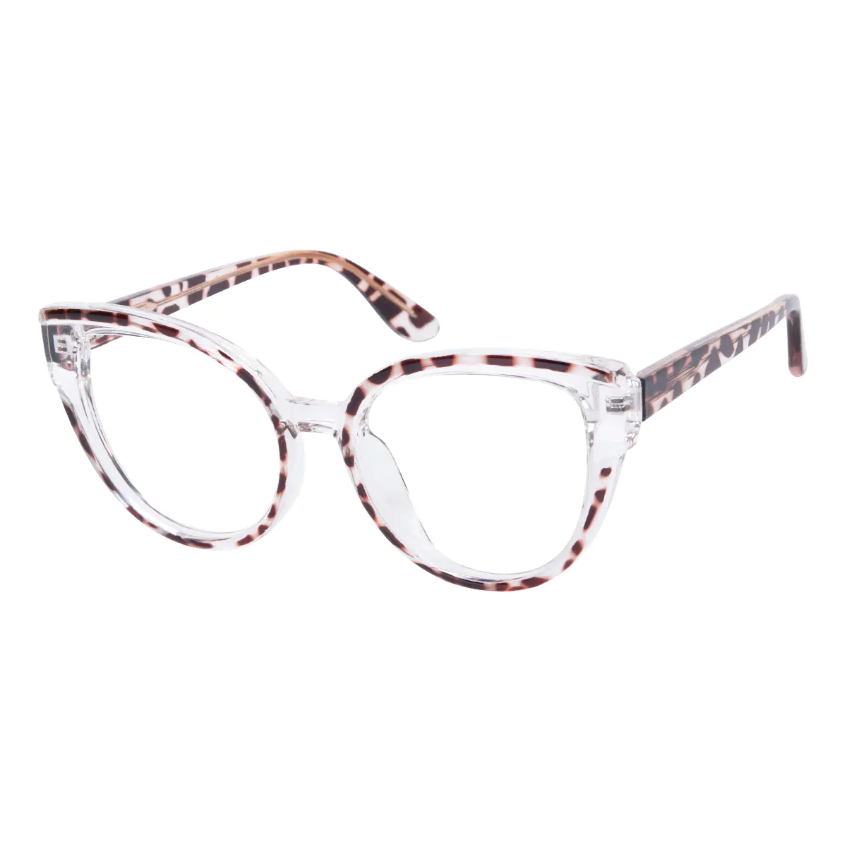 Cat-eye Tortoiseshell/Clear Eyeglasses