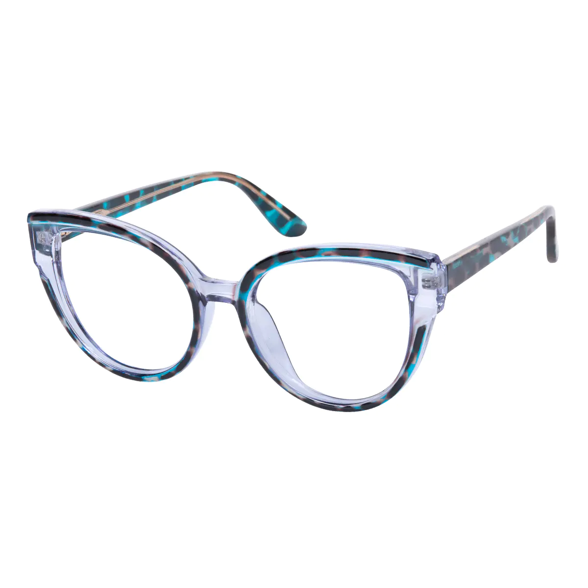 Cat-eye Tortoiseshell/Blue Eyeglasses