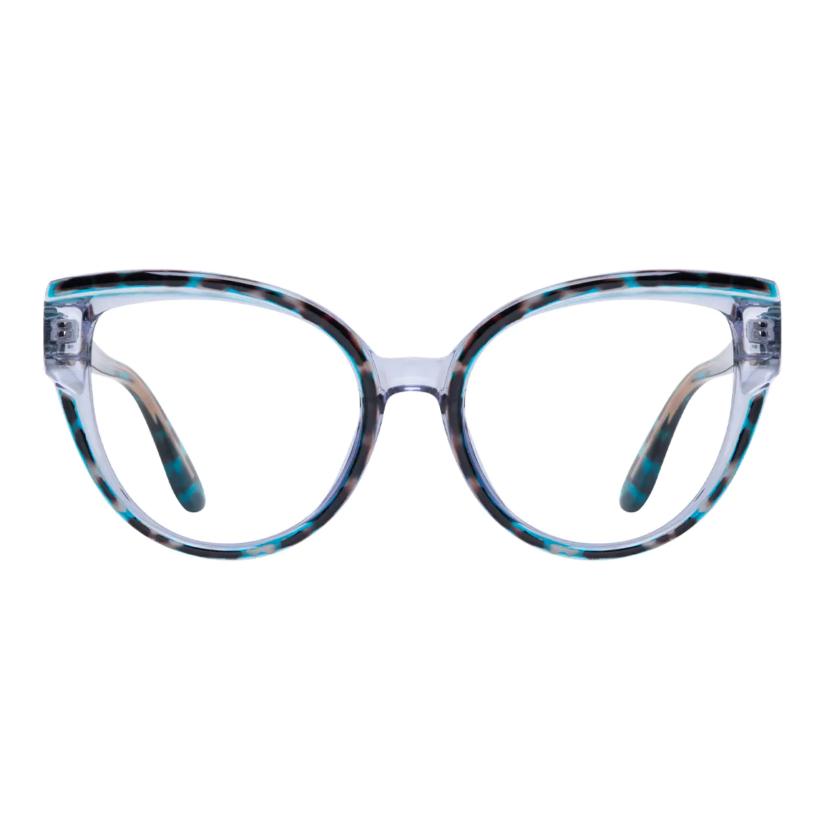 Cat-eye Tortoiseshell/Blue Eyeglasses
