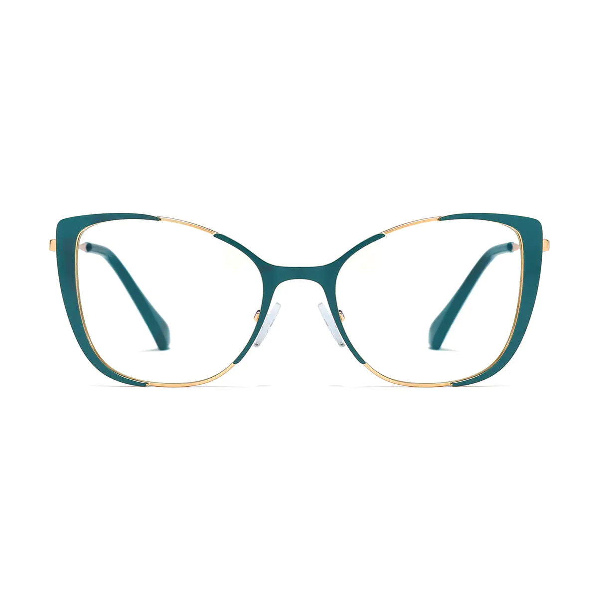 Cat-eye Green/Gold Eyeglasses