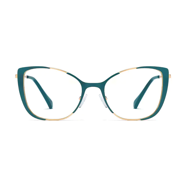 Cat-eye Green/Gold Eyeglasses