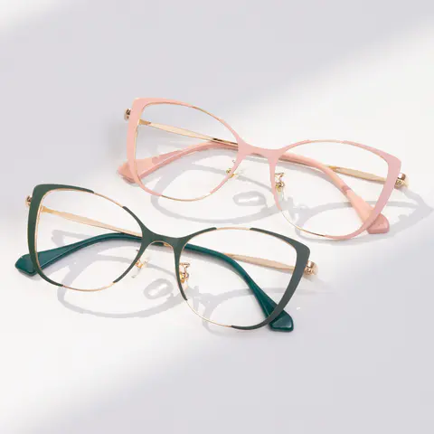 Cat-eye Green/Gold Eyeglasses