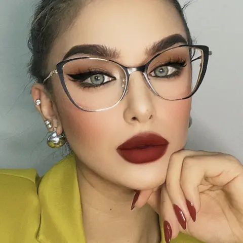 Cat-eye Green/Gold Eyeglasses