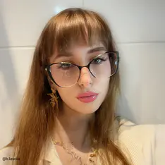 Cat-eye Black/Gold Eyeglasses