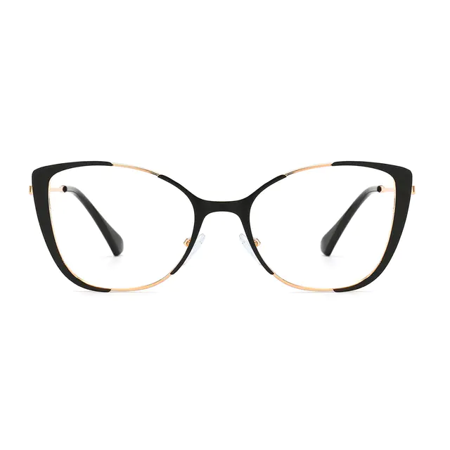 Cat-eye Black/Gold Eyeglasses