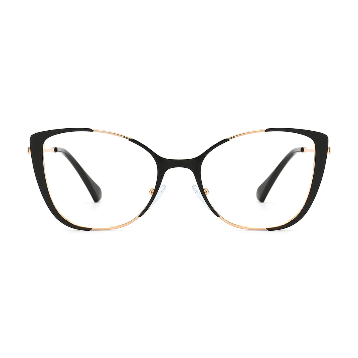 Cat-eye Black Gold Eyeglasses