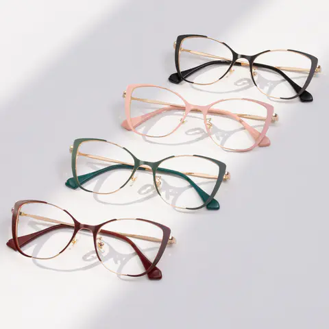 Cat-eye Black Gold Eyeglasses