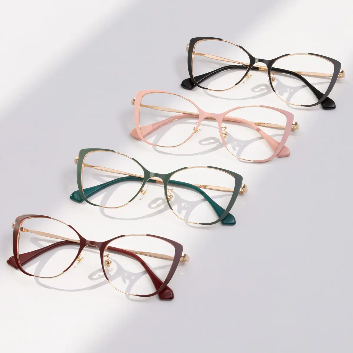 Cat-eye Black Gold Eyeglasses