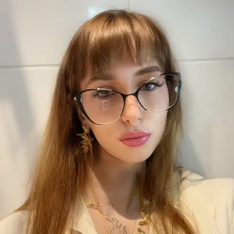 Cat-eye Black Gold Eyeglasses