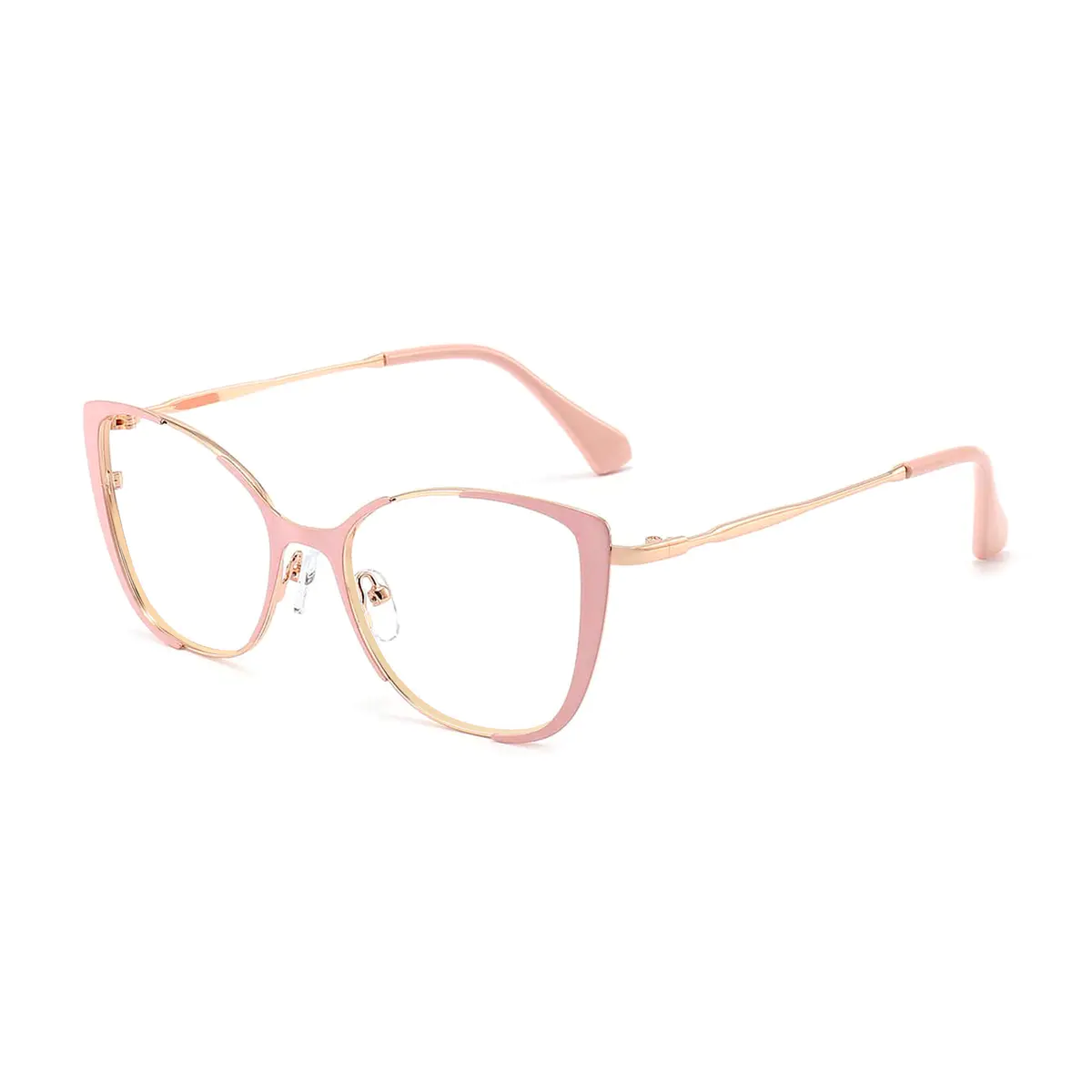 Cat-eye Pink/Gold Eyeglasses