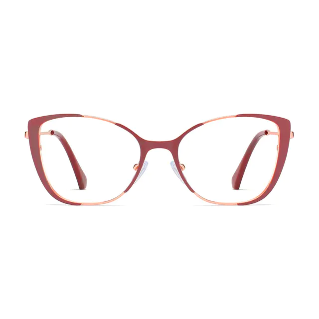 Cat-eye Red/Gold Eyeglasses