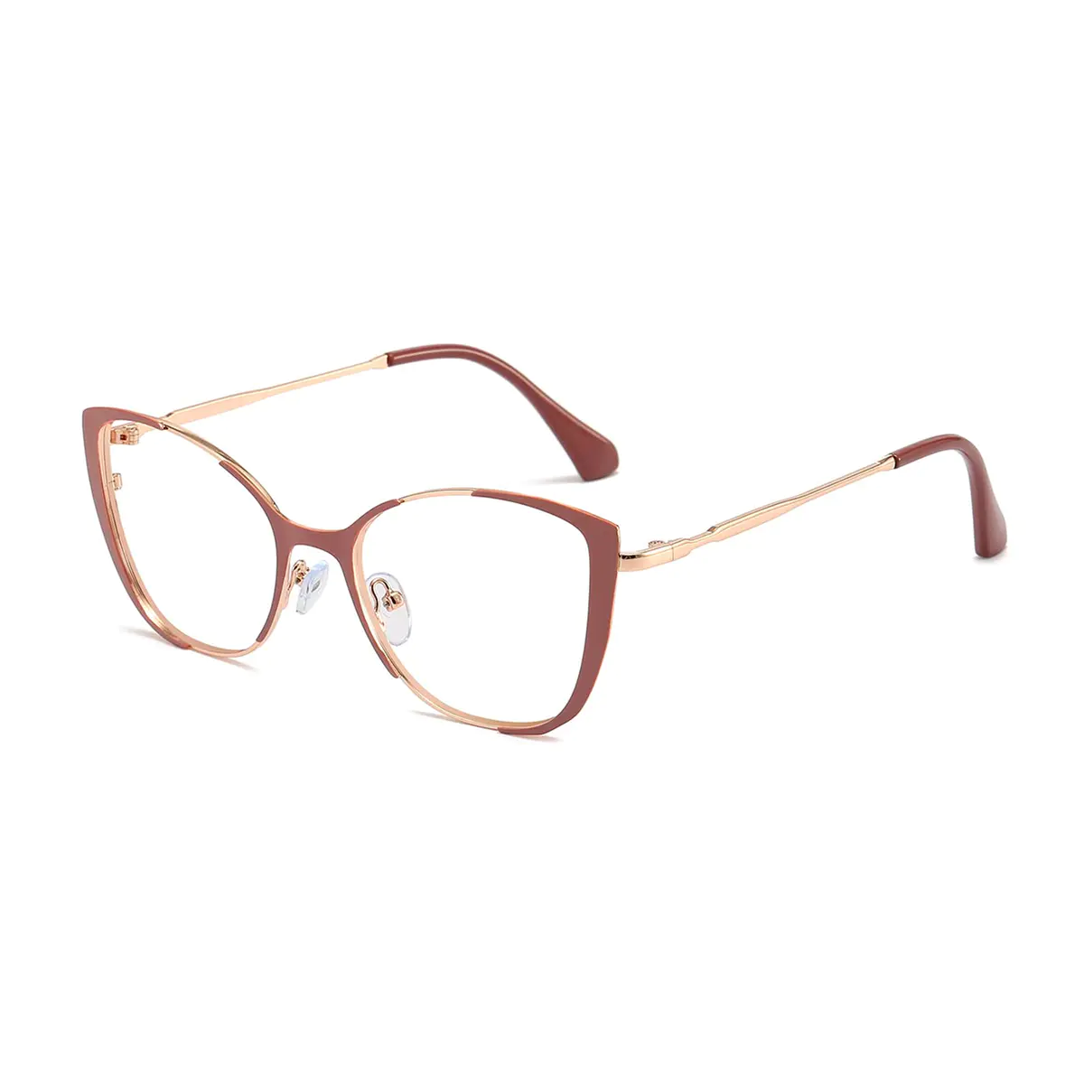 Cat-eye Red/Gold Eyeglasses