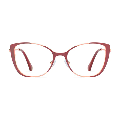 Cat-eye Red/Gold Eyeglasses