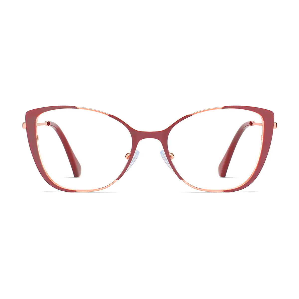 Cat-eye Red/Gold Eyeglasses