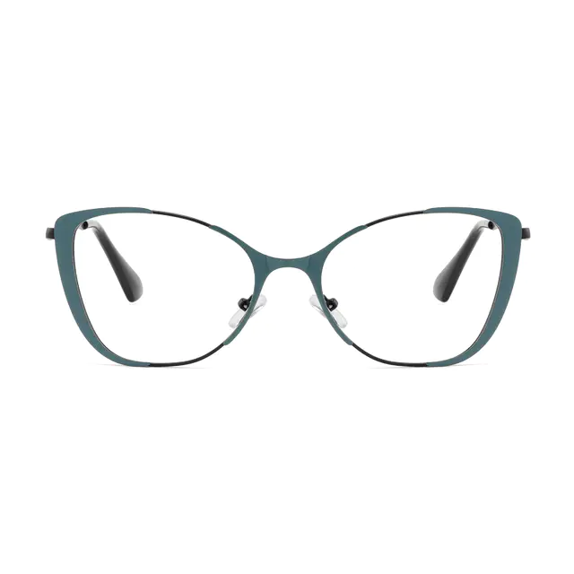 Cat-eye Green/Silver Eyeglasses