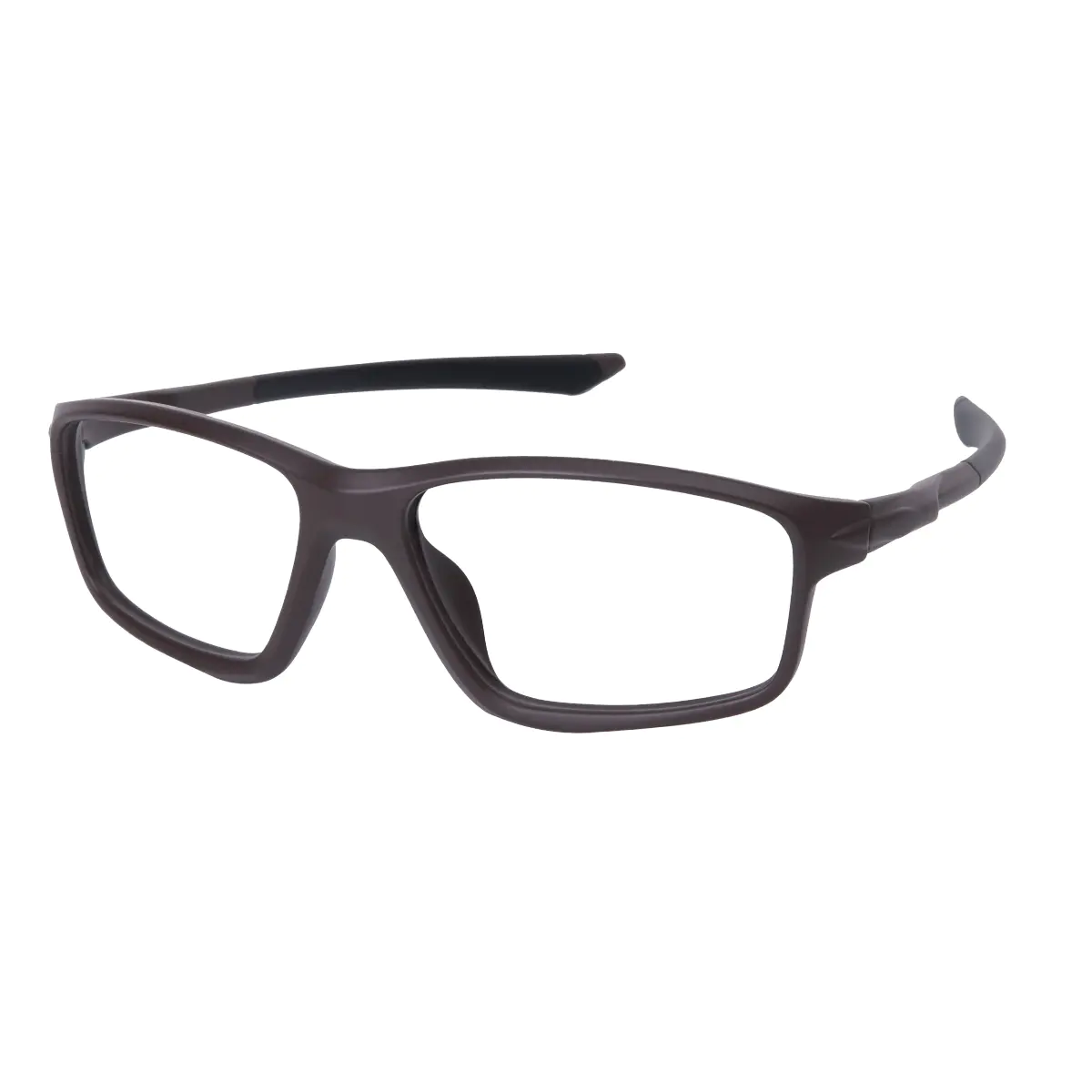 Rectangle Brown Eyeglasses