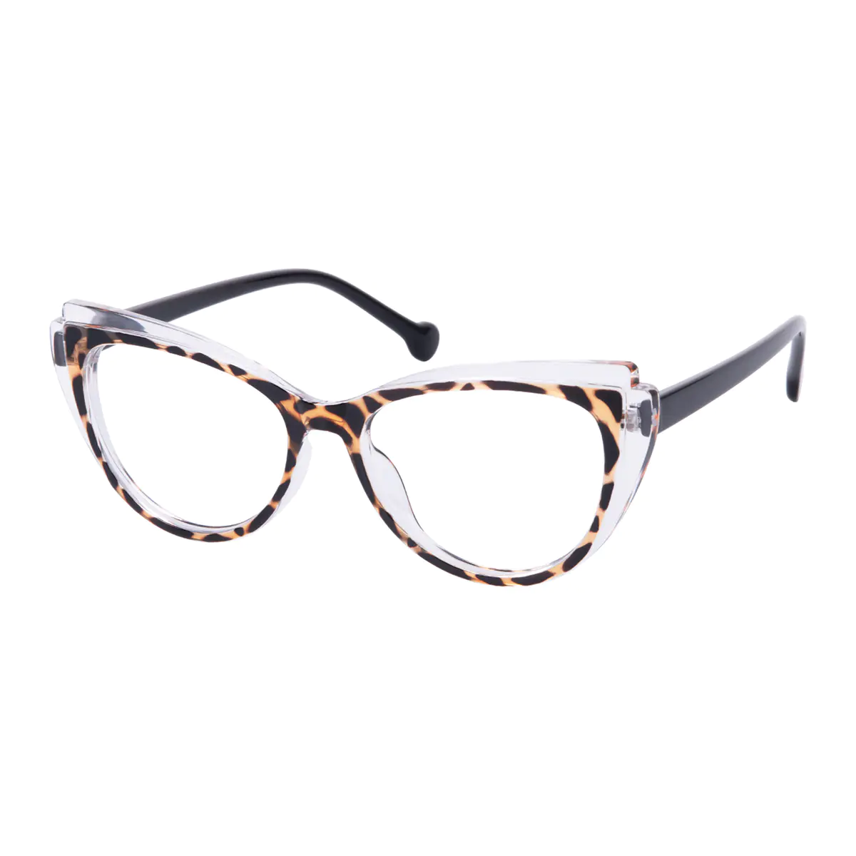 Cat-eye Tortoiseshell/Clear Eyeglasses