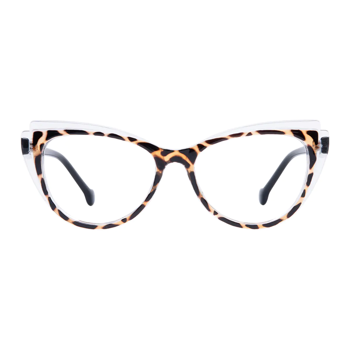 Cat-eye Tortoiseshell/Clear Eyeglasses