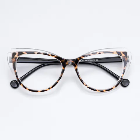 Cat-eye Tortoiseshell/Clear Eyeglasses