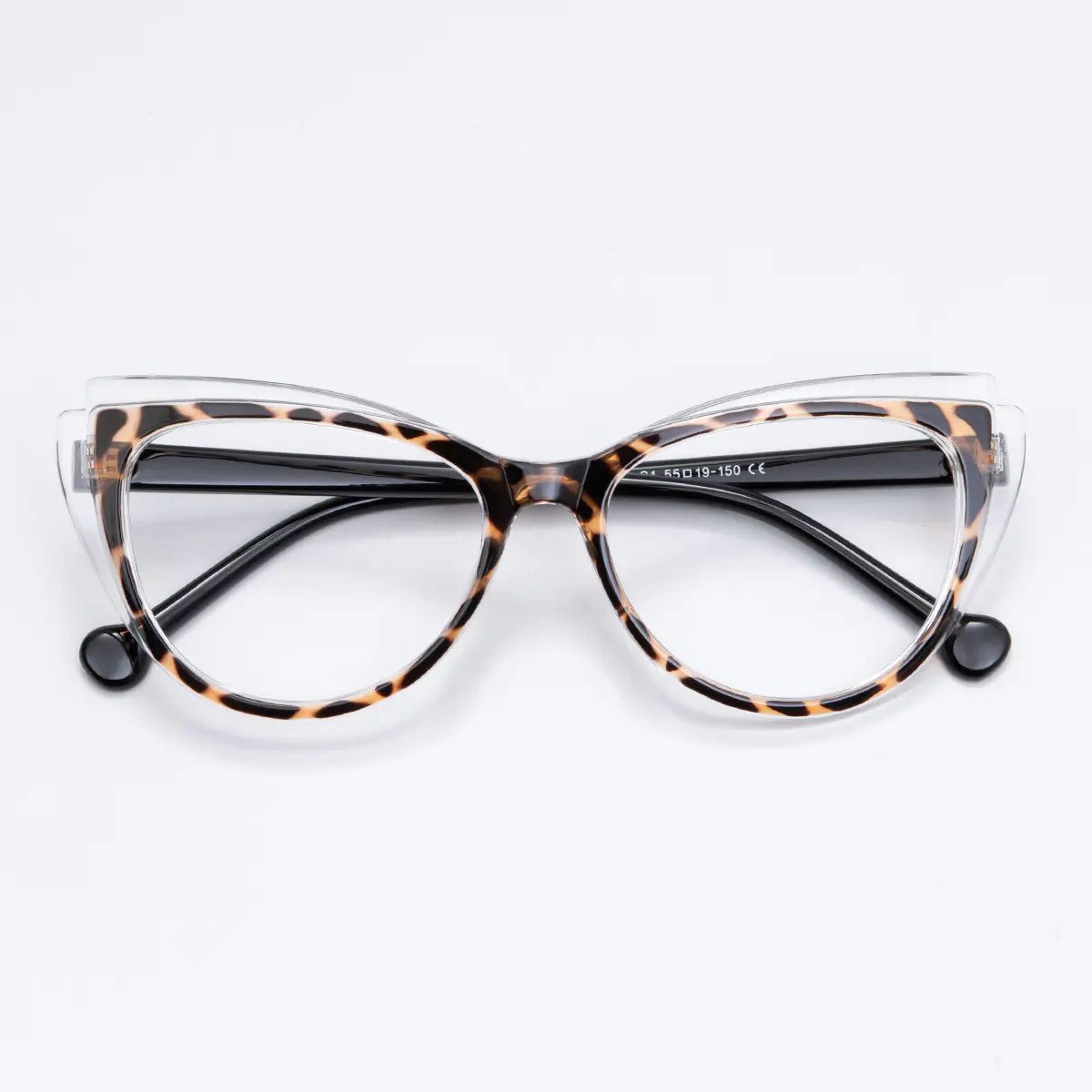 Cat-eye Tortoiseshell/Clear Eyeglasses