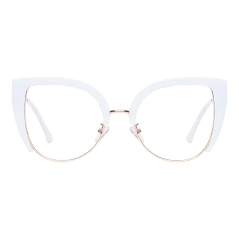 Square White Eyeglasses