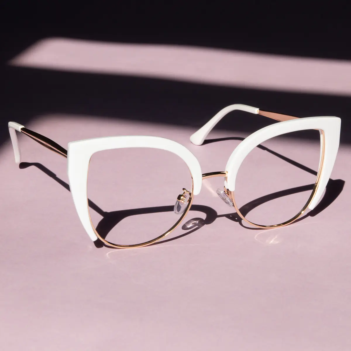 Square White Eyeglasses