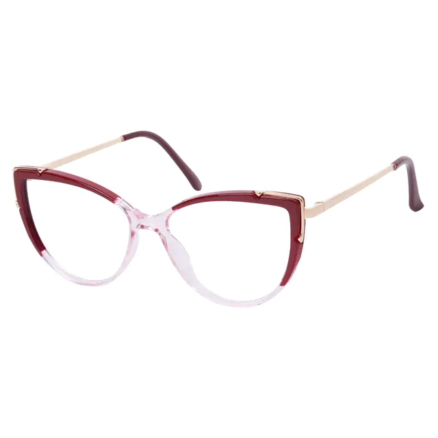 Cat-eye Red/Clear Eyeglasses