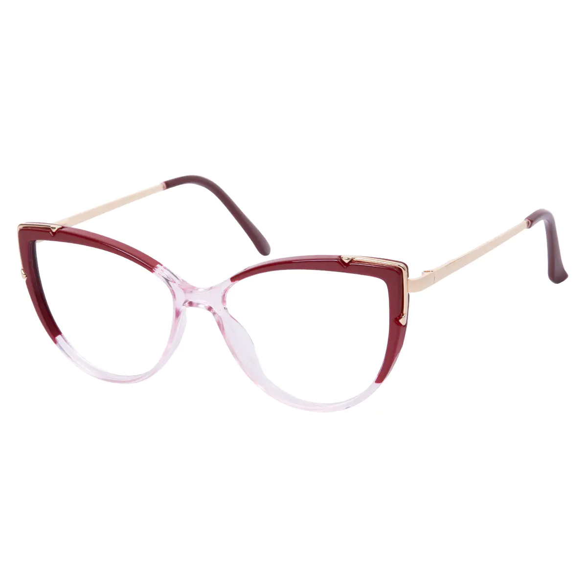 Cat-eye Red/Clear Eyeglasses
