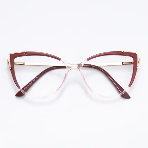 Cat-eye Red/Clear Eyeglasses