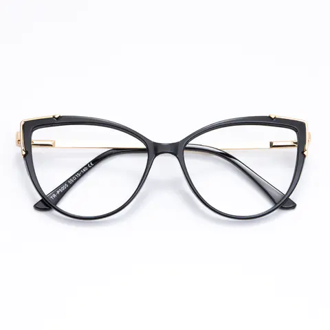 Cat-eye Black Gold Eyeglasses